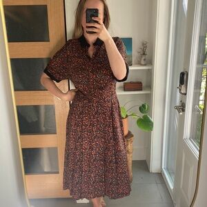 BIMBA Y LOLA floral boho maxi dress, size medium